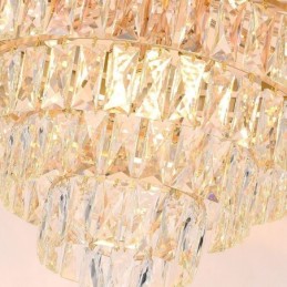 Modern Elegant Crystal Pendant Light Conical Ceiling Lamp