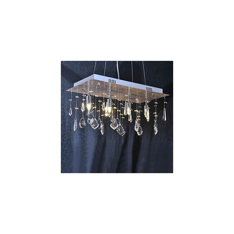 Traditional Classic Crystal Chrome Metal Chandelier
