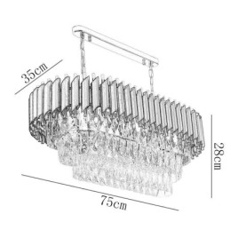 Crystal Pendant Light Oval Ceiling Light Fixture