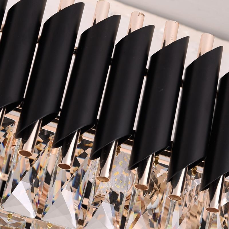 Crystal Pendant Light Oval Ceiling Light Fixture