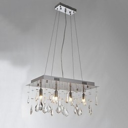 Traditional Classic Crystal Chrome Metal Chandelier