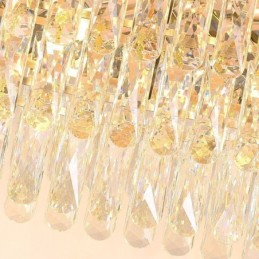 Modern Crystal Pendant Light Oval Ceiling Light Fixture