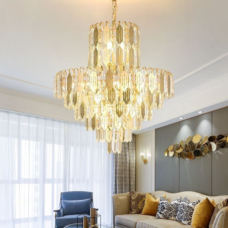 Modern Crystal Pendant Light Contemporary Ceiling Lamp