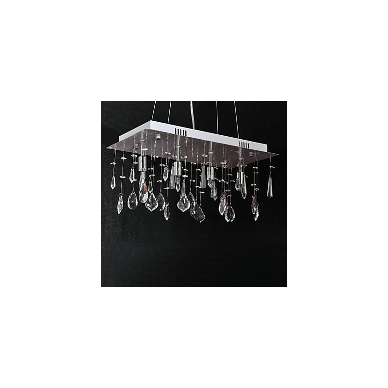 Traditional Classic Crystal Chrome Metal Chandelier