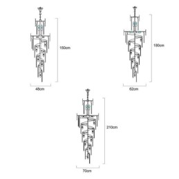 European Pendant Light Crystal Hanging Light Stairs Foyerway