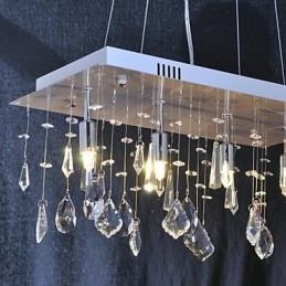 Traditional Classic Crystal Chrome Metal Chandelier