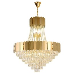 Modern Crystal Gold K9 Hanging Pendant Ceiling Light