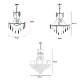 Modern Crystal Gold K9 Hanging Pendant Ceiling Light