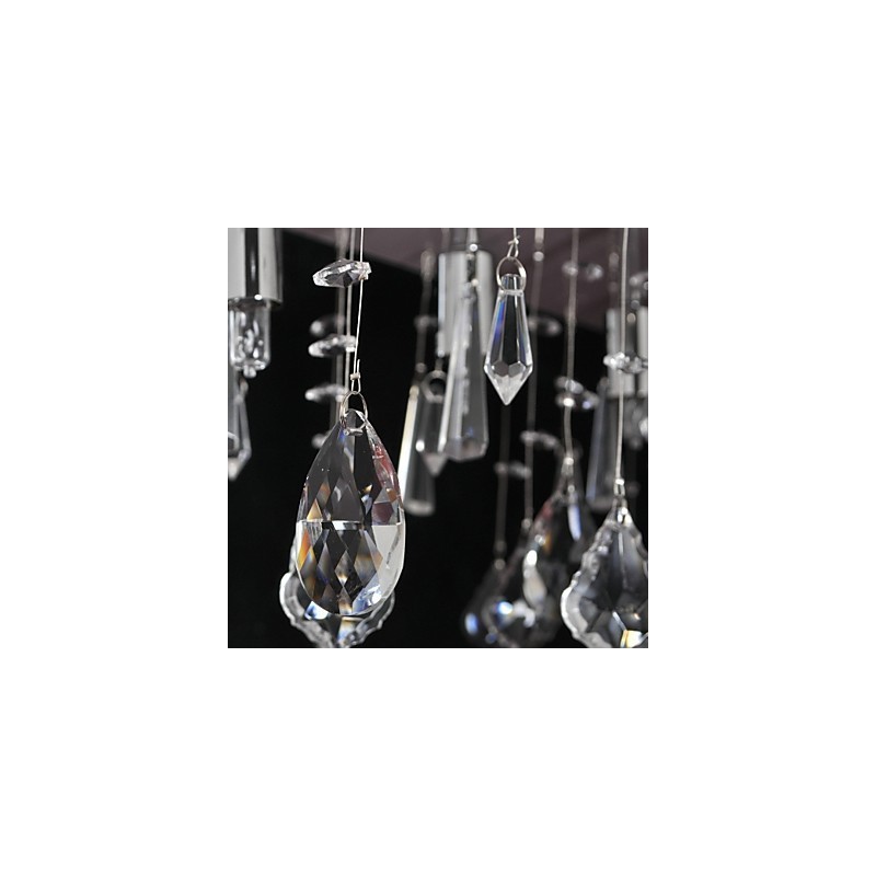 Traditional Classic Crystal Chrome Metal Chandelier