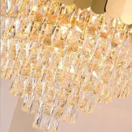 Modern Crystal Gold K9 Hanging Pendant Ceiling Light