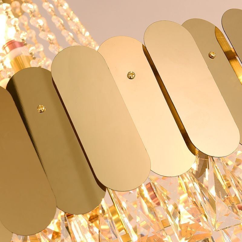 Modern Crystal Gold K9 Hanging Pendant Ceiling Light