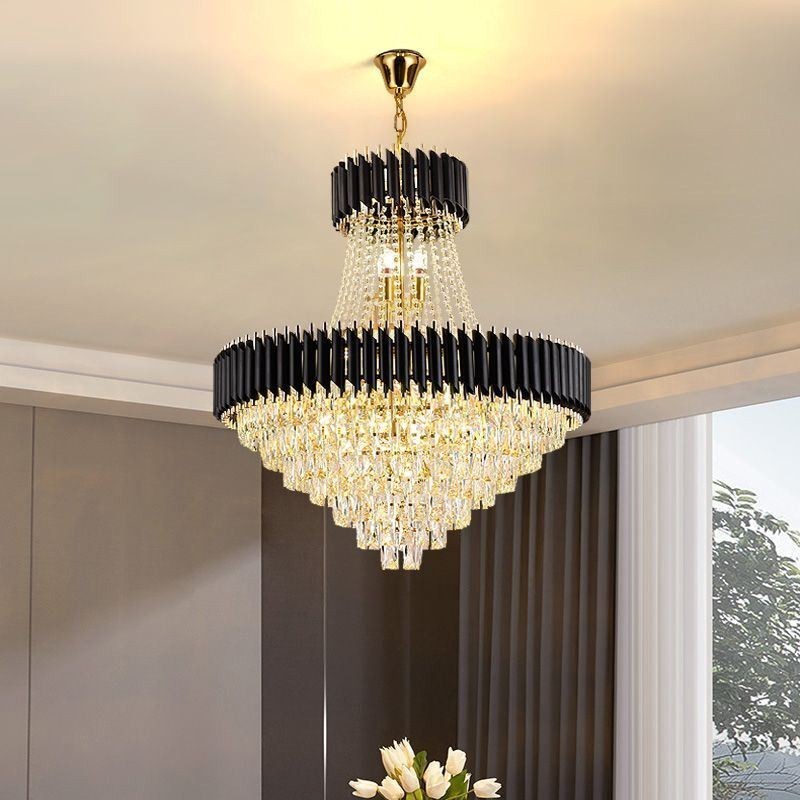 Modern Crystal Pendant Lighting Round Ceiling Lamp Hanging Lights