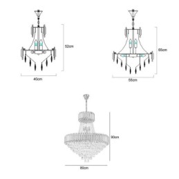 Modern Crystal Pendant Lighting Round Ceiling Lamp Hanging Lights