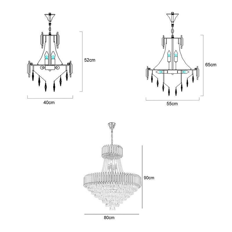 Modern Crystal Pendant Lighting Round Ceiling Lamp Hanging Lights
