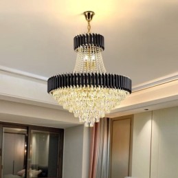 Modern Crystal Pendant Lighting Round Ceiling Lamp Hanging Lights