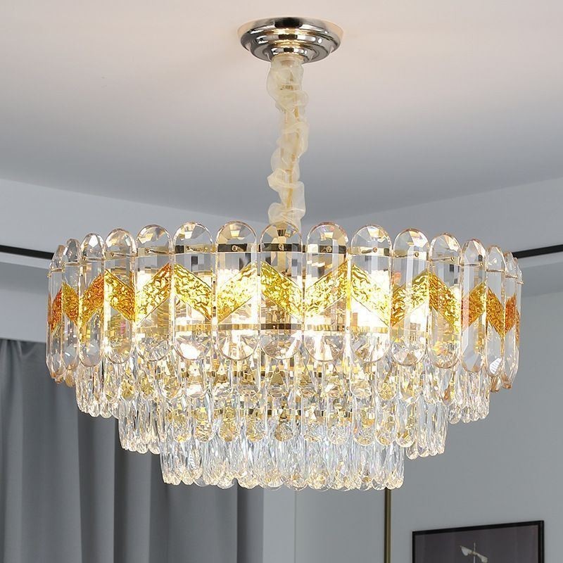 Luxury Pendant Light Crystal Ceiling Lighting Fixture 9 12 16 Lights