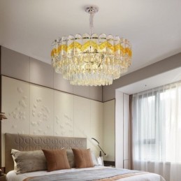 Luxury Pendant Light Crystal Ceiling Lighting Fixture 9 12 16 Lights
