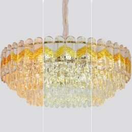 Luxury Pendant Light Crystal Ceiling Lighting Fixture 9 12 16 Lights