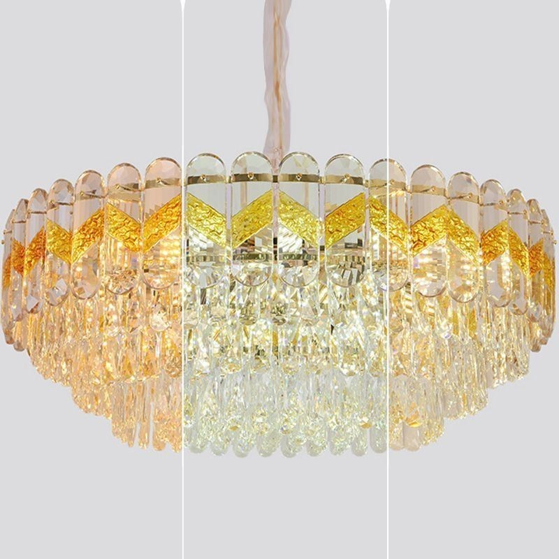 Luxury Pendant Light Crystal Ceiling Lighting Fixture 9 12 16 Lights