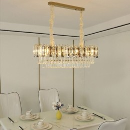 Rectangle Pendant light Crystal Ceiling Light Fixture
