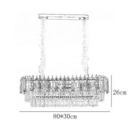Rectangle Pendant light Crystal Ceiling Light Fixture