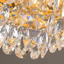 Crystal Pendant Light Conical Hanging Lighting Fixture Light