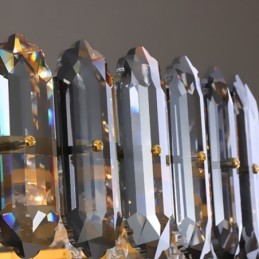 Crystal Pendant Light Conical Hanging Lighting Fixture Light