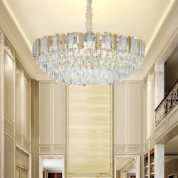 Crystal Pendant Light Round Ceiling Light Fixture