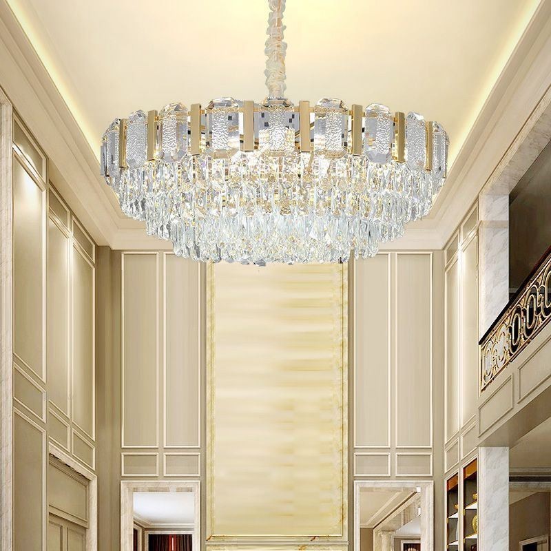 Crystal Pendant Light Round Ceiling Light Fixture