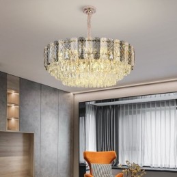 European Pendant Light Crystal Round Ceiling Light