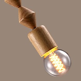 Traditional Classic Mini Style Wood Bamboo Chandelier