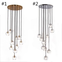 Mordern Crystal Soccer Ball Shape Ceiling Light Hanging Lights