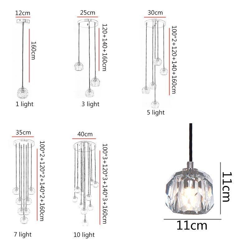 Mordern Crystal Soccer Ball Shape Ceiling Light Hanging Lights