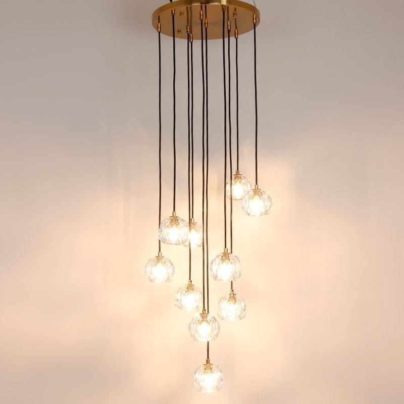 Mordern Crystal Soccer Ball Shape Ceiling Light Hanging Lights