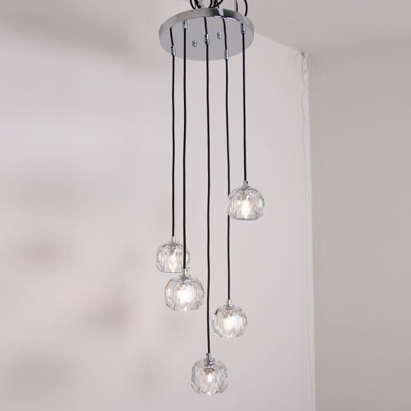Mordern Crystal Soccer Ball Shape Ceiling Light Hanging Lights