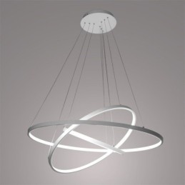 Modern Pendant Light Aluminum Black 3 Ring Hanging Light