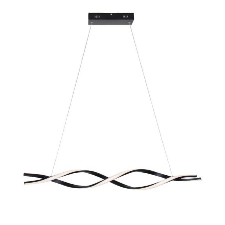 Modern Pendant Lighting Black Wave Shape Hanging Lights