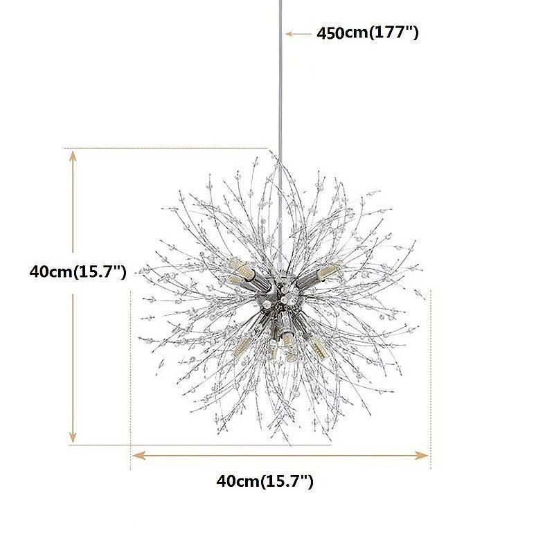 Firework Chandelier 8 Lights Dandelion Pendant Light