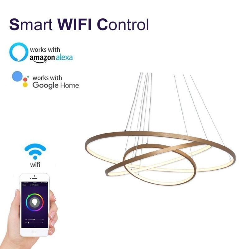 Pendant Light Modern Chandelier Lighting 3 Rings Ceiling Light