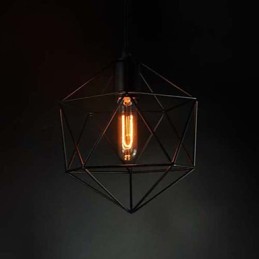 Europe Style Vintage Chandelier for in Diamond Shape Black