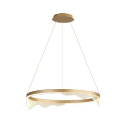 Nordic Aluminum Pendant Light Golden Wave Ripple Hanging Light