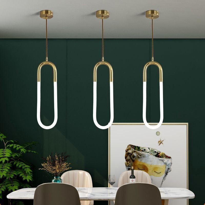 Modern Simple Pendant Light Brass Ceiling Light
