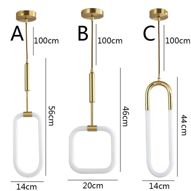 Modern Simple Pendant Light Brass Ceiling Light