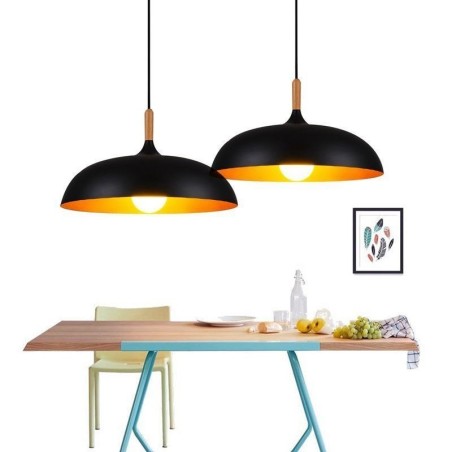 Modern Pendant Light Minimalist Decorative Light Fixture Black White
