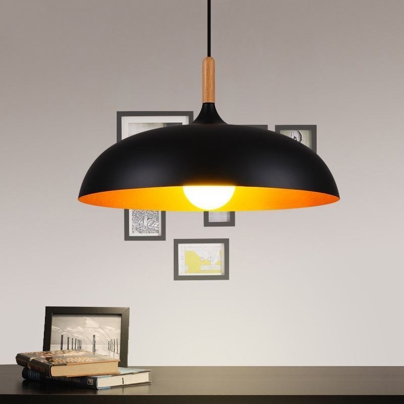 Modern Pendant Light Minimalist Decorative Light Fixture Black White