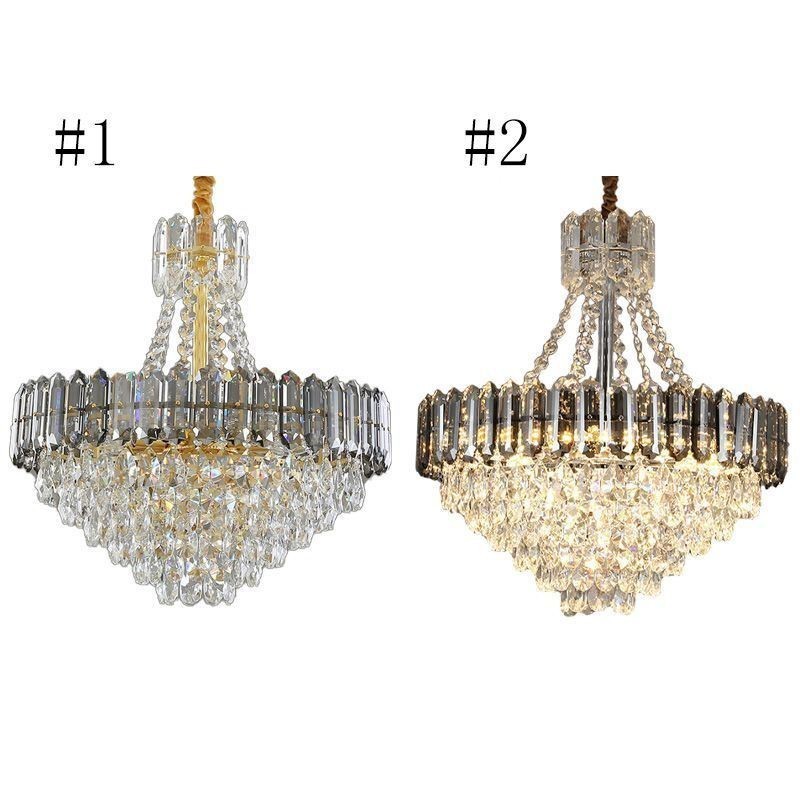 Crystal Pendant Light Conical Hanging Lighting Fixture Light