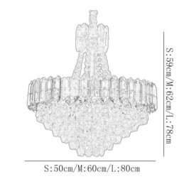 Crystal Pendant Light Conical Hanging Lighting Fixture Light