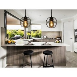 Globe Shape Europe Style Vintage Chandelier for Black Pendant Light