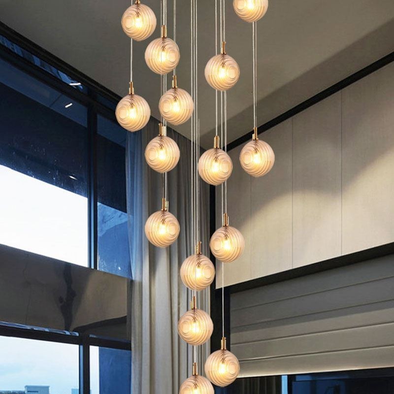 Glass Pendant Light Creative Decorative Glass Globe Loft