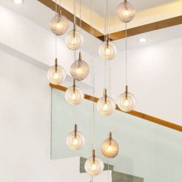 Glass Pendant Light Creative Decorative Glass Globe Loft